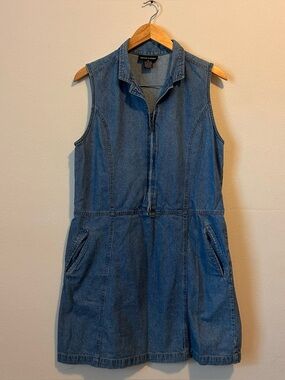 Vintage Y2K Women’s 10 Denim 100% Cotton Style Sleeveless Denim Dress